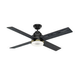 Casablanca Indoor Ceiling Fan with LED Light and remote control - Daphne 54 inch, Black, 59414