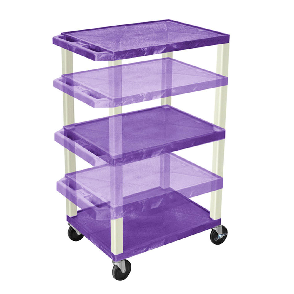 Luxor OFX-65703-LX Offex Adjustable Height Tuffy Multi-Purpose Cart Purple and Putty Legs