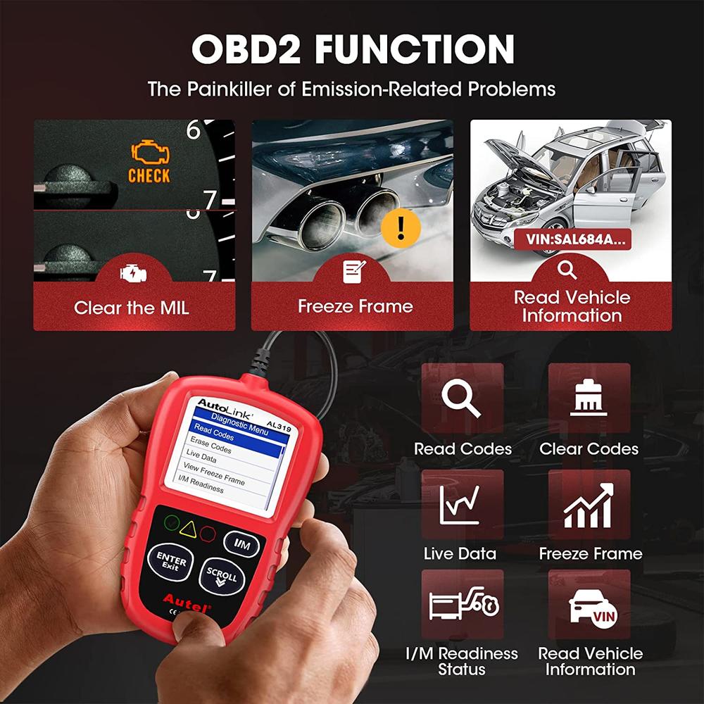 Autel AutoLink OBD2 Automotive Diagnostic Scan Tool