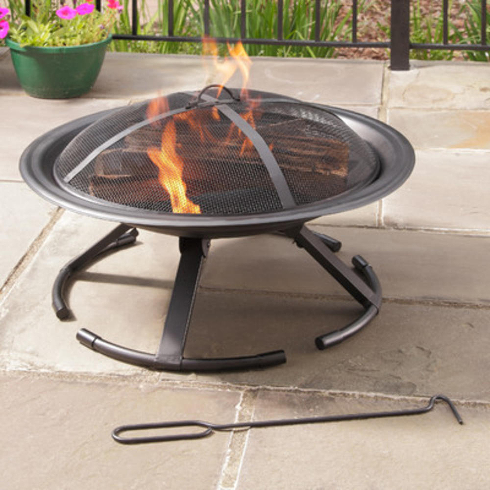 Cast Iron Wood Round Fire Pit, Sears Fire Pit