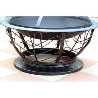 Jeco 30” Steel Wood Patio Scroll Fire Pit—Sears Marketplace