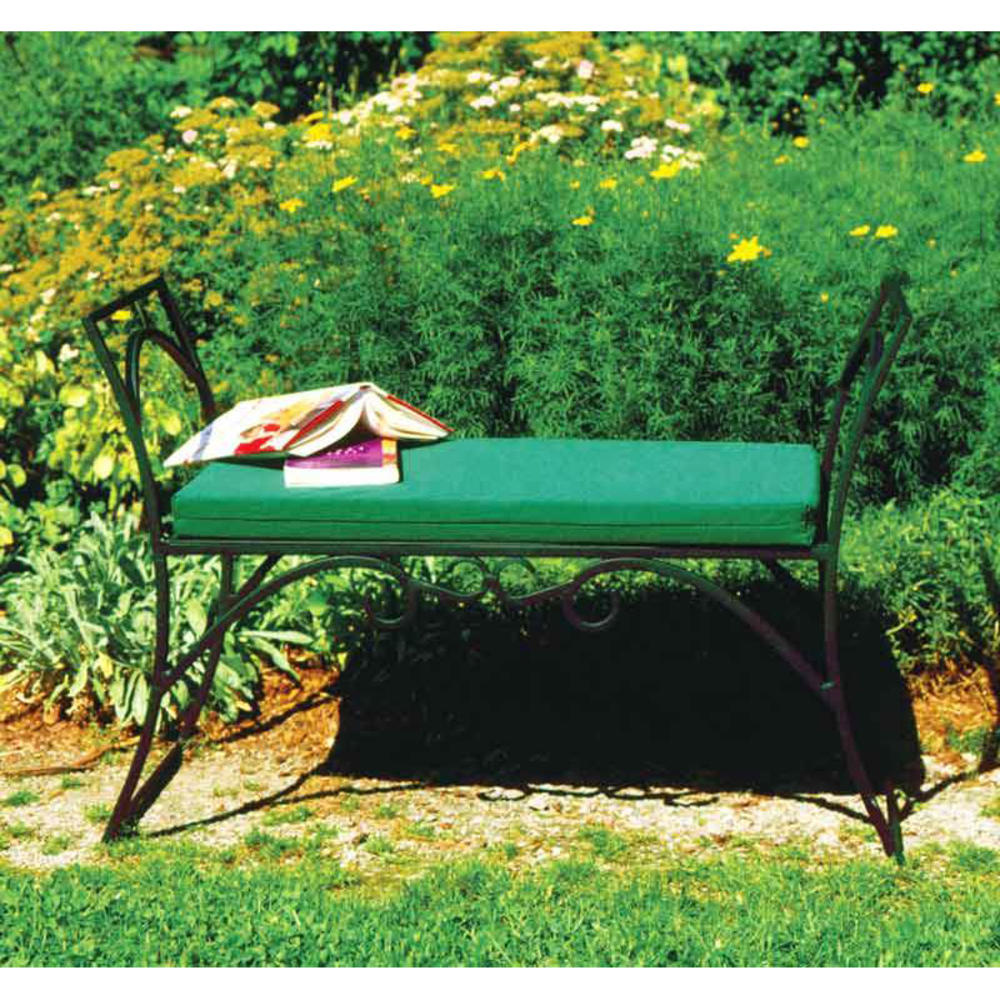 ACHLA Designs Wrought Iron Backless Arbor Bench - Black