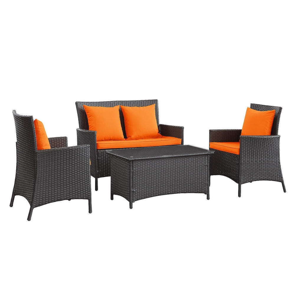 America Luxury Flourish 4pc. Patio Sofa Set - Orange