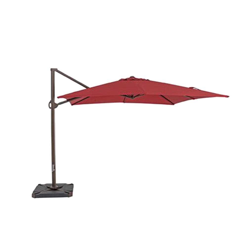 Sorara USA 10' Square Cantilever Umbrella Jockey Red