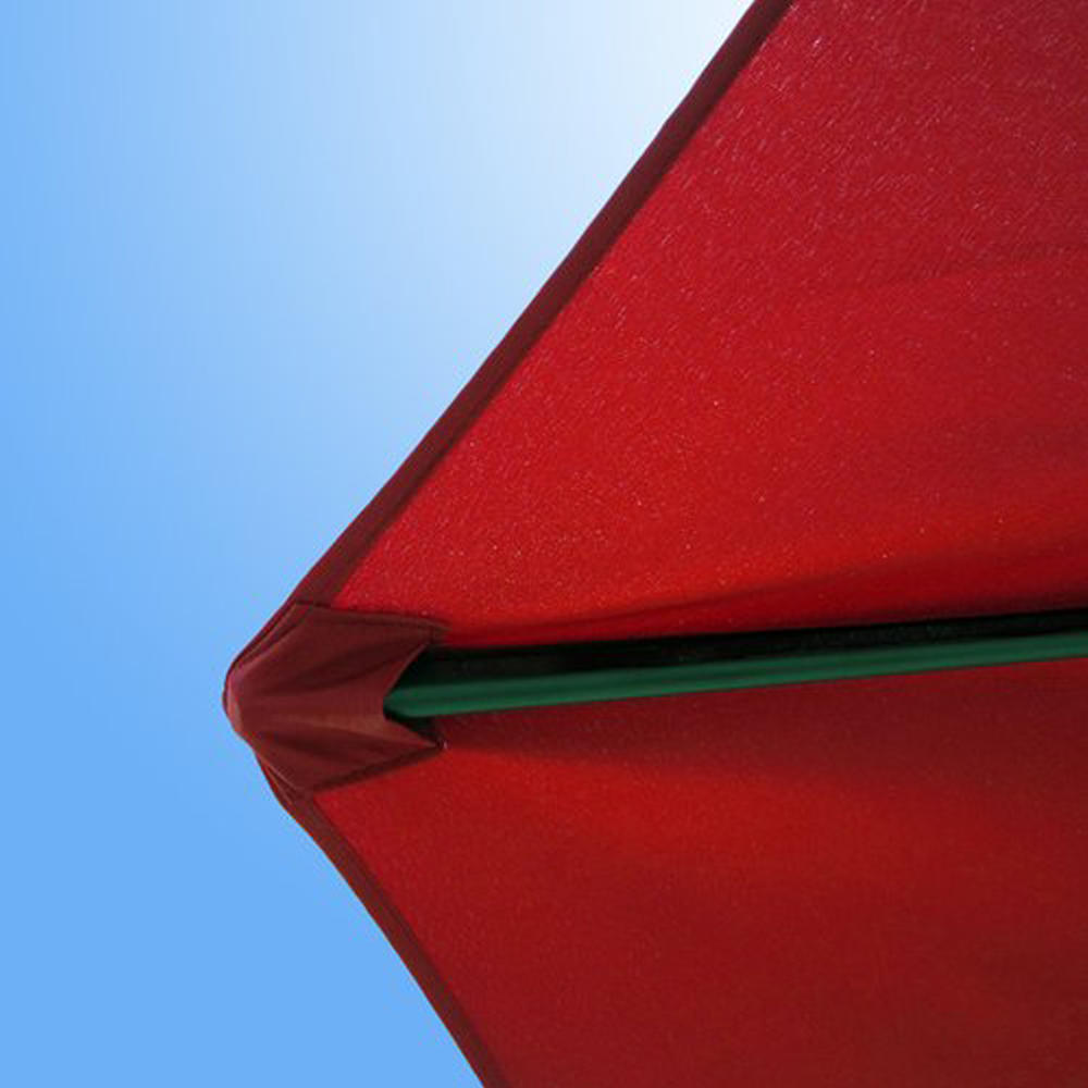 BudgeIndustries 9' Hexagonal Market Umbrella - Red