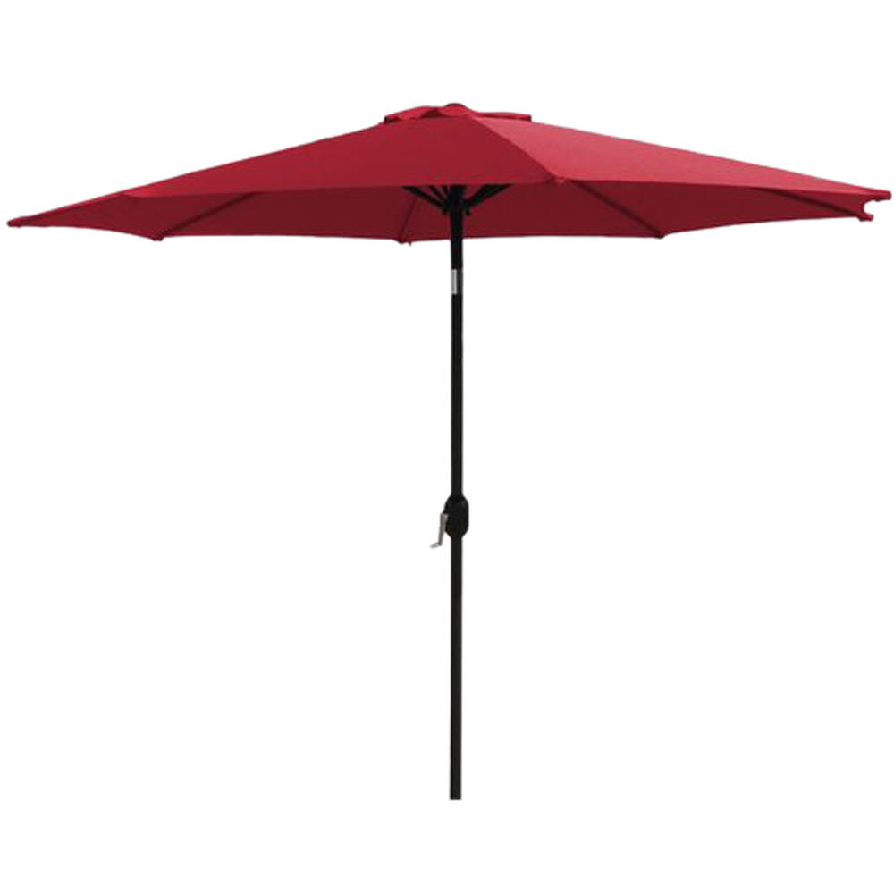 BudgeIndustries 9' Hexagonal Market Umbrella - Red