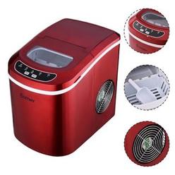 Costway Red Portable Compact Electric Ice Maker Machine Mini Cube 26lb/Day New