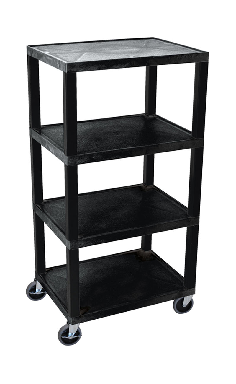 Offex  WT60NH-B  Black Tuffy Utility Cart with  Four Shelves