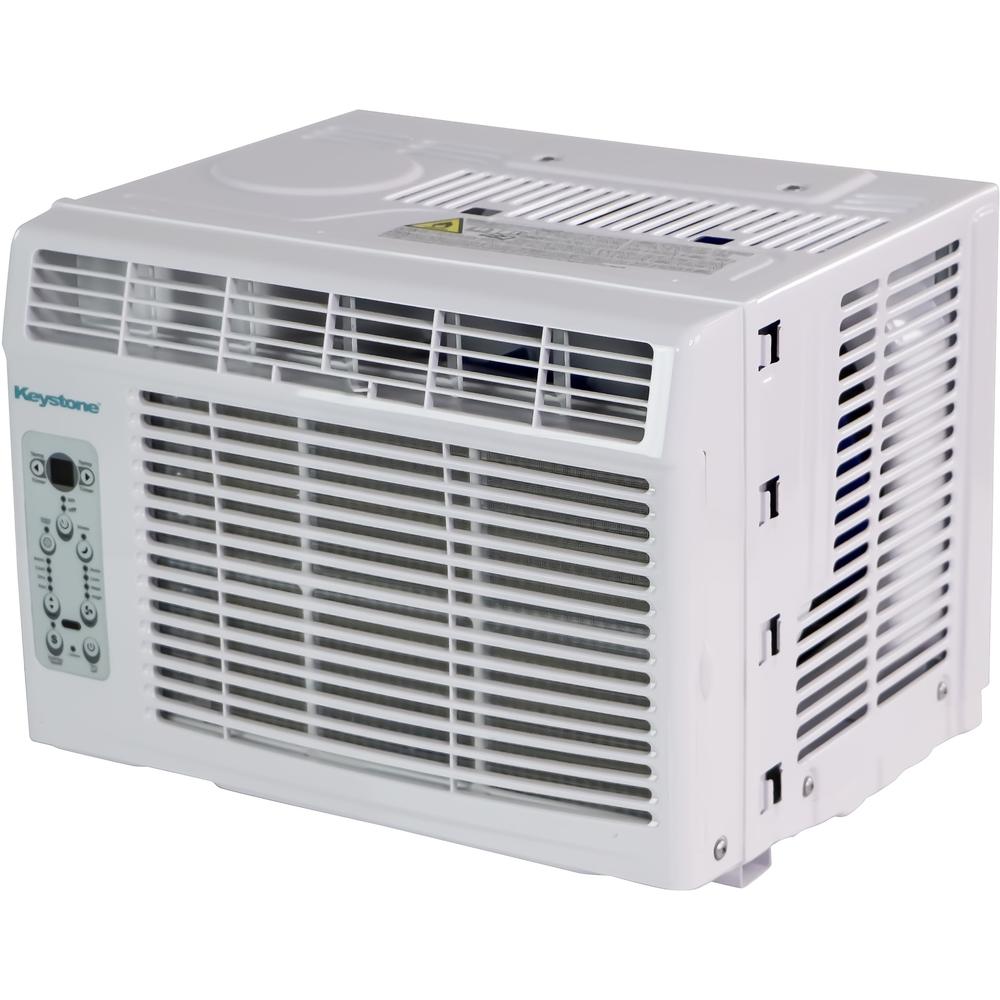 Keystone KSTAW05BE 5,000 BTU Window-Mounted Air Conditioner with Follow Me LCD Remote Control