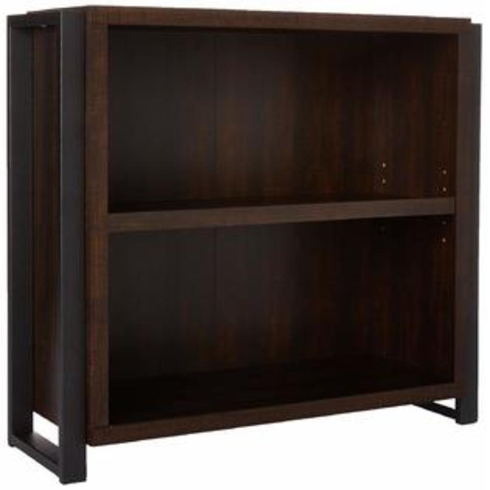 Offex  Home Office Freestanding Wood Storage 2 Shelf Bookcase - Dark Chocolate