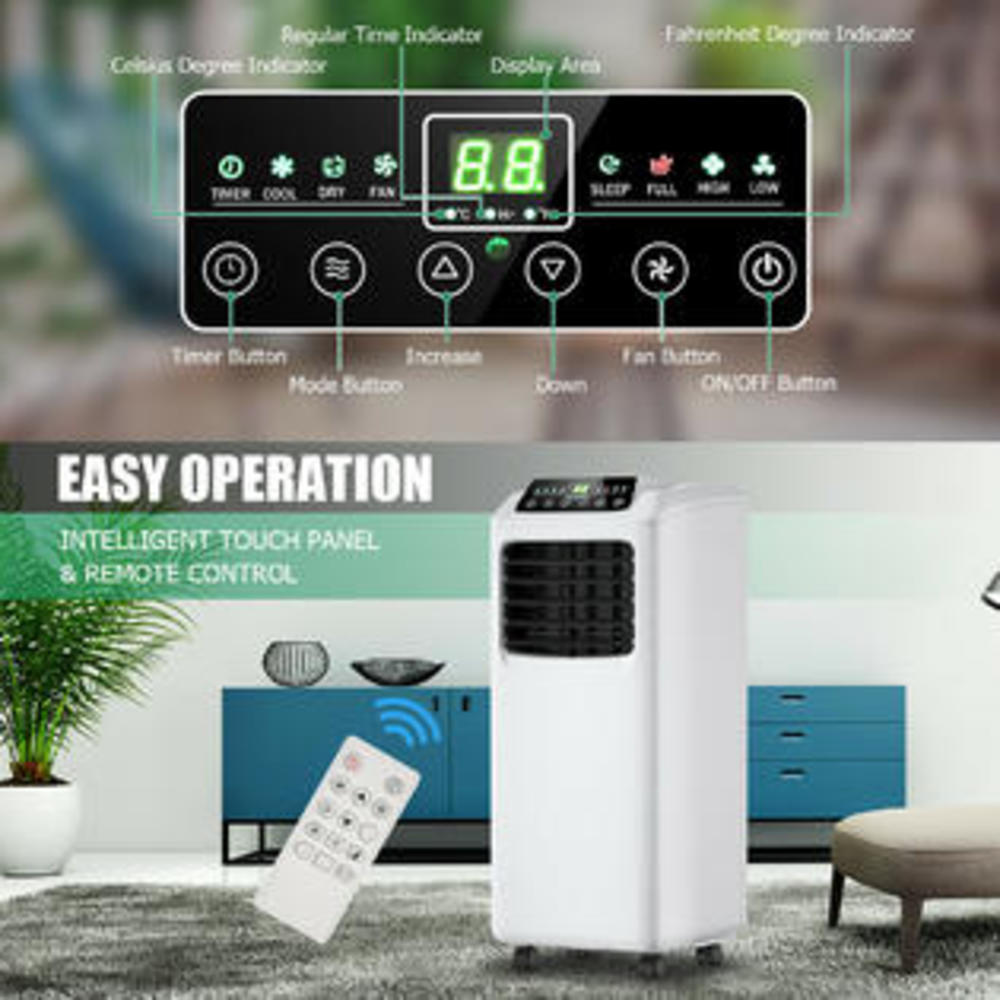 Costway EP24618US 9000 BTU Portable Air Conditioner & Dehumidifier