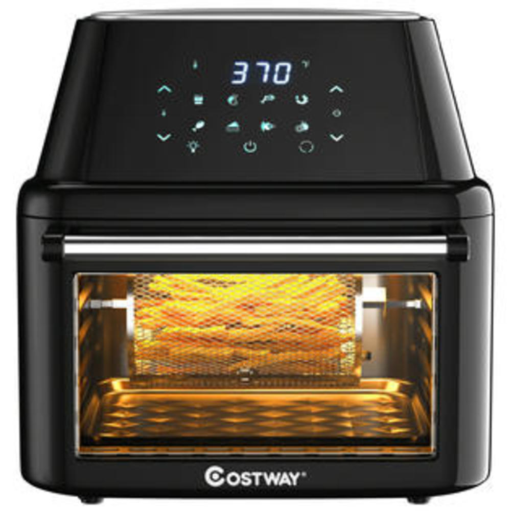 Costway EP24735BK 19qt. Multi-functional Air Fryer Oven 1800W Dehydrator Rotisserie w/ Accessories