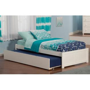 Atlantic Eco Friendly Twin Bed In White, Eco Friendly Twin Bed Frame