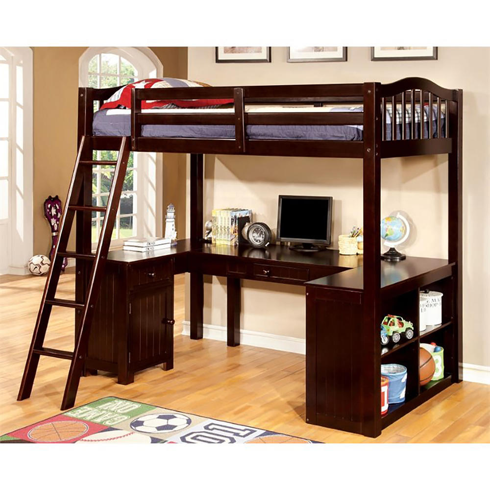 Furniture of America Franklyn Twin Loft Bed - Espresso