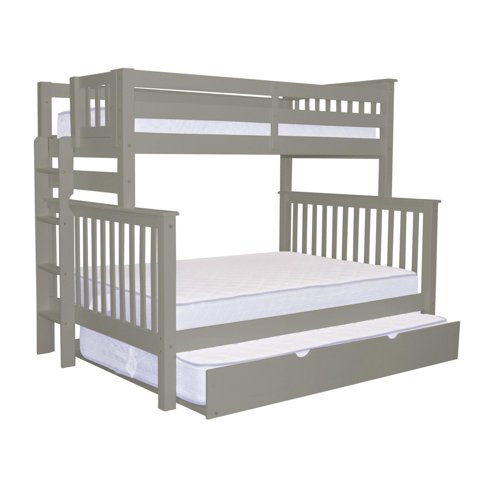 Twin Over Full Bunk Bed, Bedz King Twin Over Twin Bunk Bed With Trundle