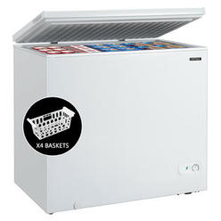 Costway Chest Freezer 7.0 Cu.ft Upright Single Door Refrigerator w/ 4 Baskets