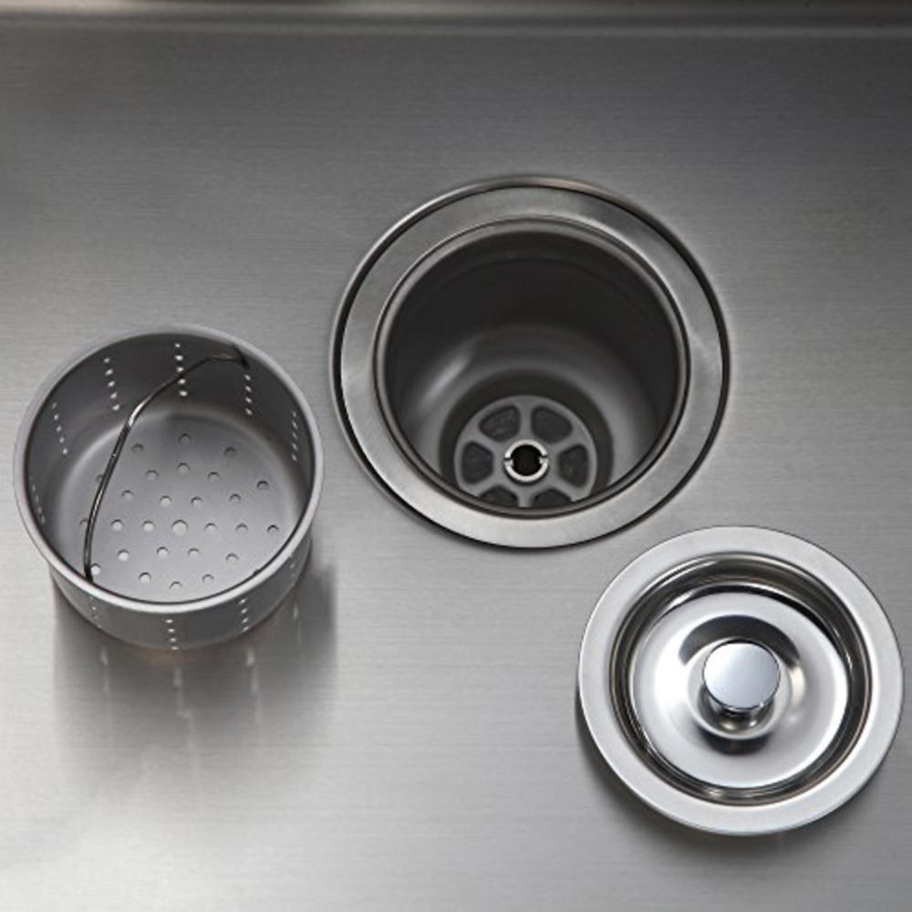 kraus KBU22 Stainless Steel 32" Undermount Double Bowl Kitchen Sink - Satin Finish