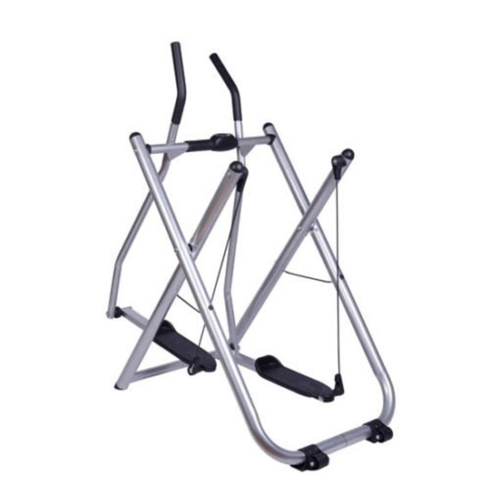 Globe House Products 43lb Double Pulley Glider Elliptical Sports Trainer - Silver