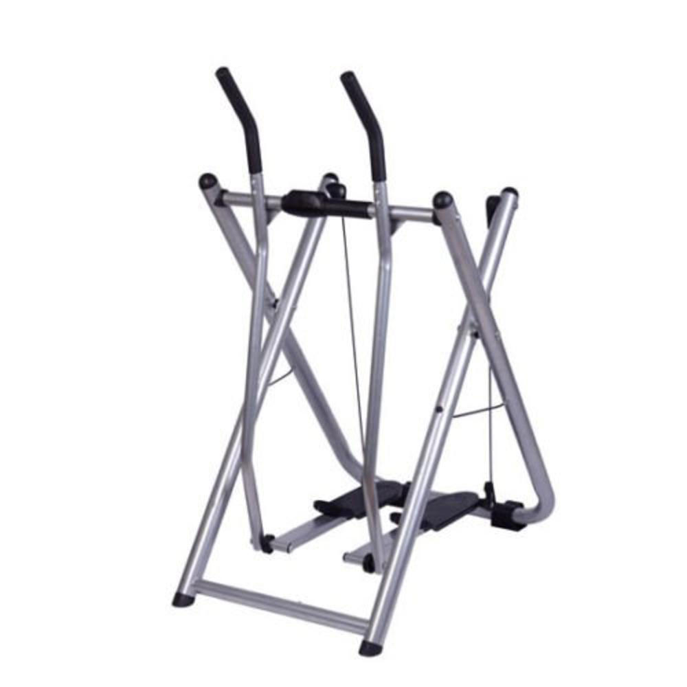Globe House Products 43lb Double Pulley Glider Elliptical Sports Trainer - Silver