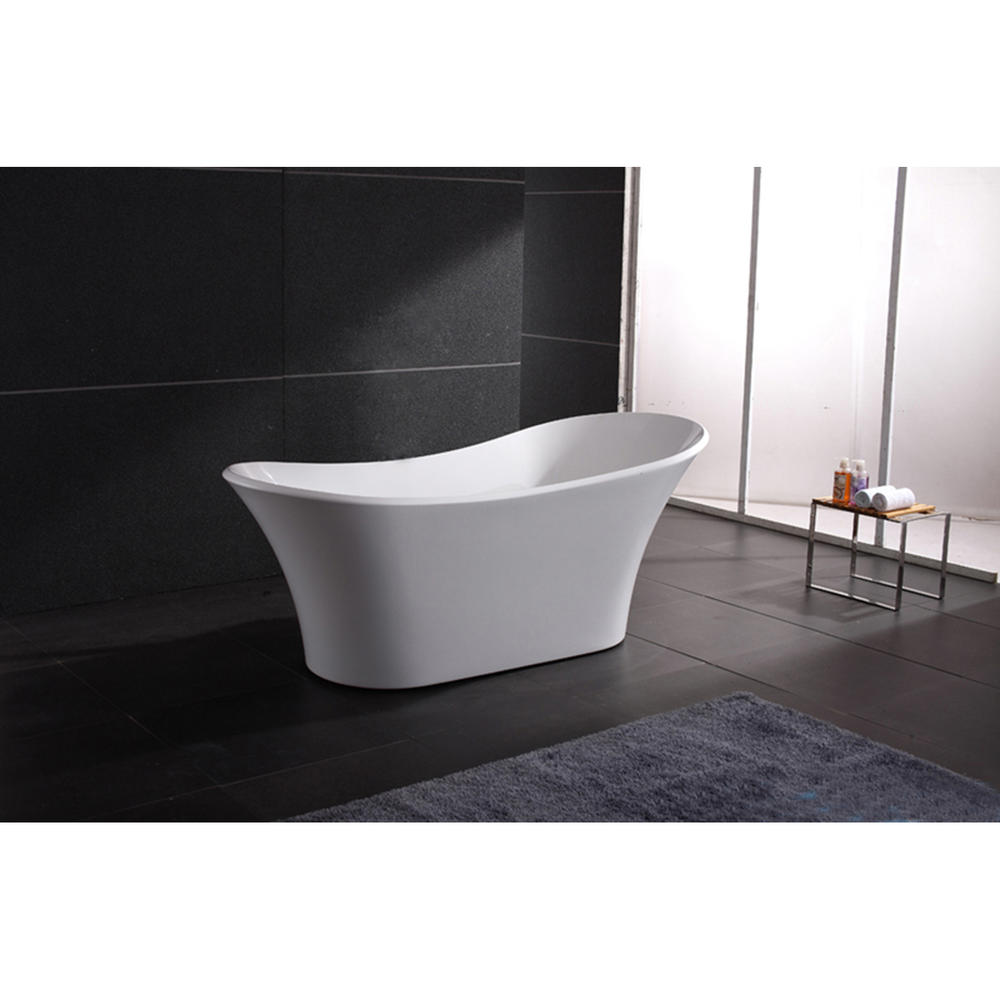 Golden Vantage Europe Style Acrylic 70" Freestanding Soaking Bathtub - White