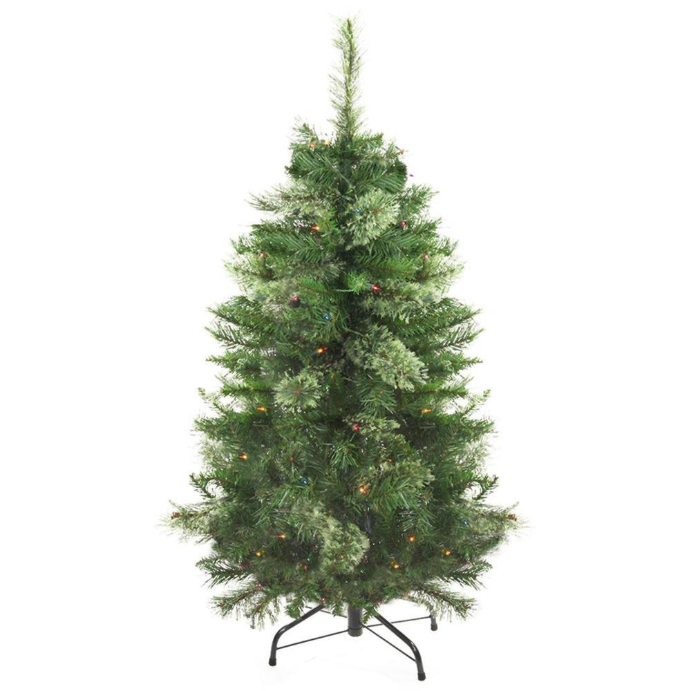 NorthLight 4' Pre-Lit Altlanta Mixed Cashmere Pine Artificial Christmas Tree