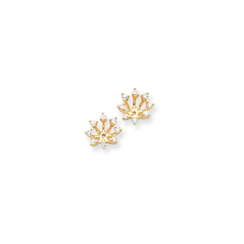 Goldia 14K Yellow Gold and Diamond Earring Jackets