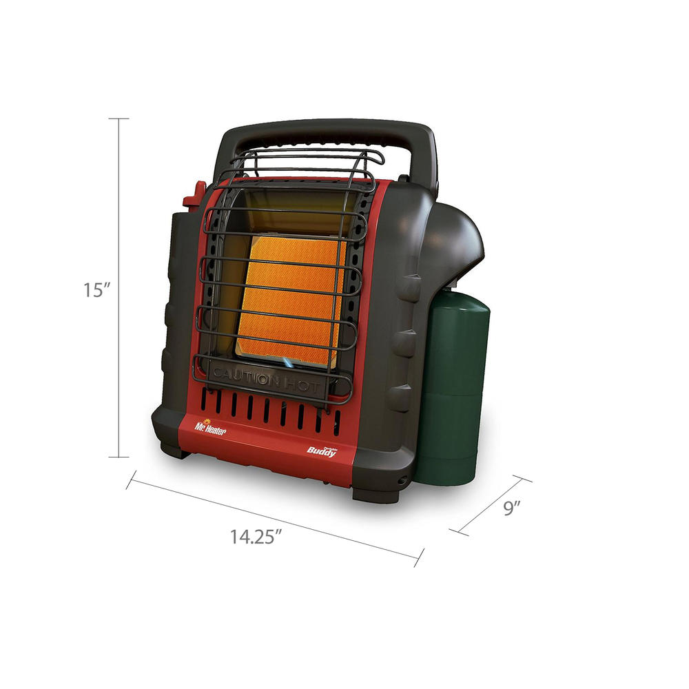 Mr. Heater HET32000629 9000BTU Indoor-Safe Portable Buddy Heater with Swivel Regulator