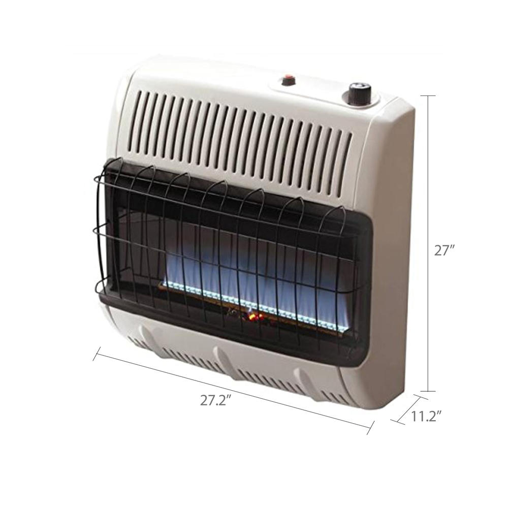 Mr. Heaters F255539CA 30,000BTU Vent-Free Blue Flame Natural Gas Heater with Mounting Hardware