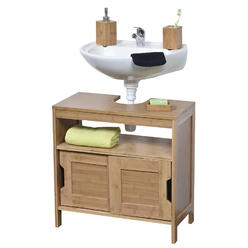 EVIDECO Wall-Mounted Sink Floor Cabinet Mahe Bamboo - Wood