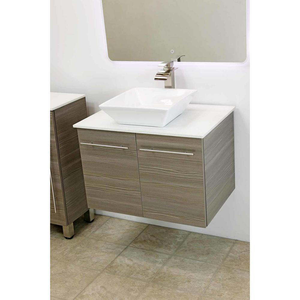 WindBay Wall Mount 30" Single Sink Bathroom Vanity Sink Set with Faucet