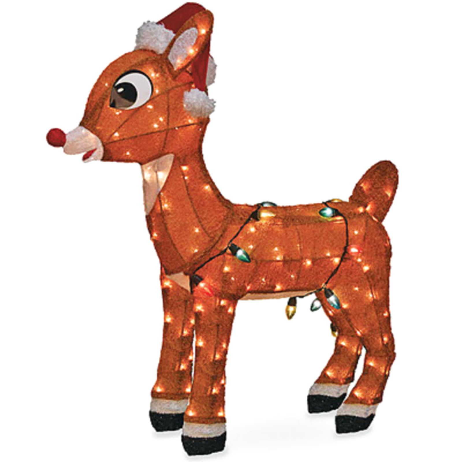 PRODUCT WORKS 36" 3D Lit Rudolph Outdoor Decoration