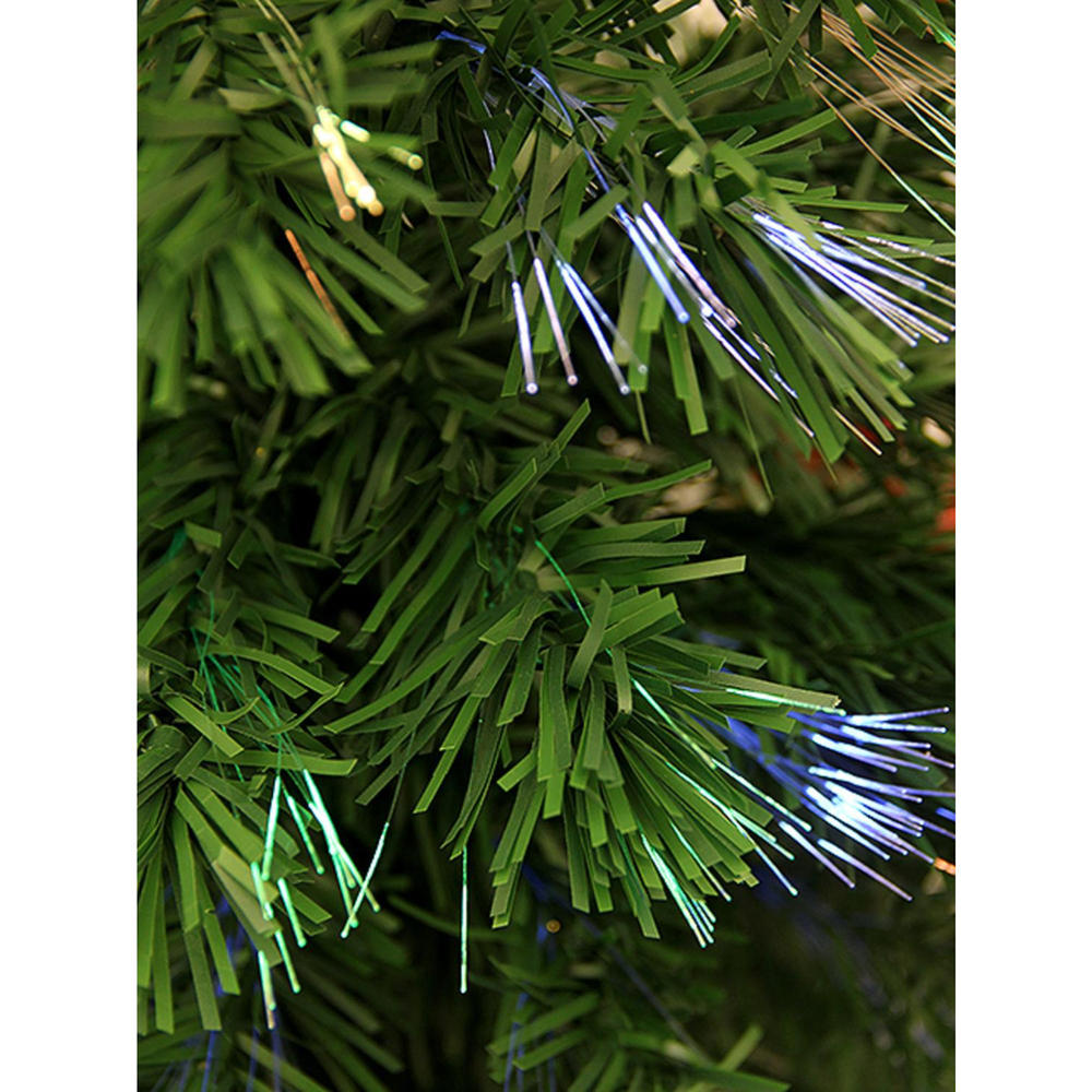 NorthLight 5' Pre-Lit Spiral Pine Fiber Optic Medium Christmas Tree