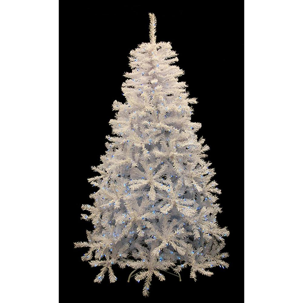 NorthLight 7.5-ft Pre-Lit White Cedar Pine Full Christmas Tree with Blue Lights