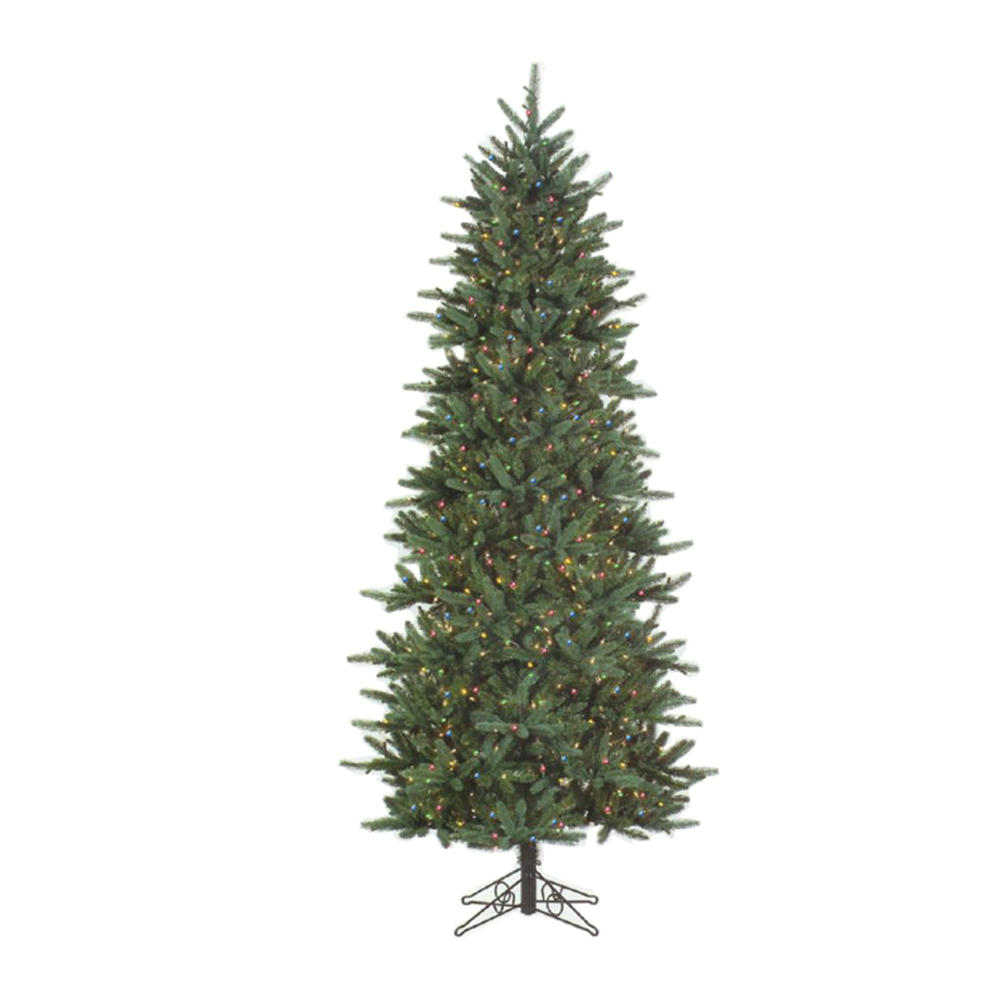NorthLight 9' Pre-Lit Slim Carolina Frasier Multicolored Artificial Christmas Tree