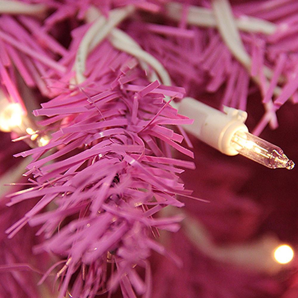 NorthLight 6.5' Pre-Lit Orchid Pink Cedar Pine Tree