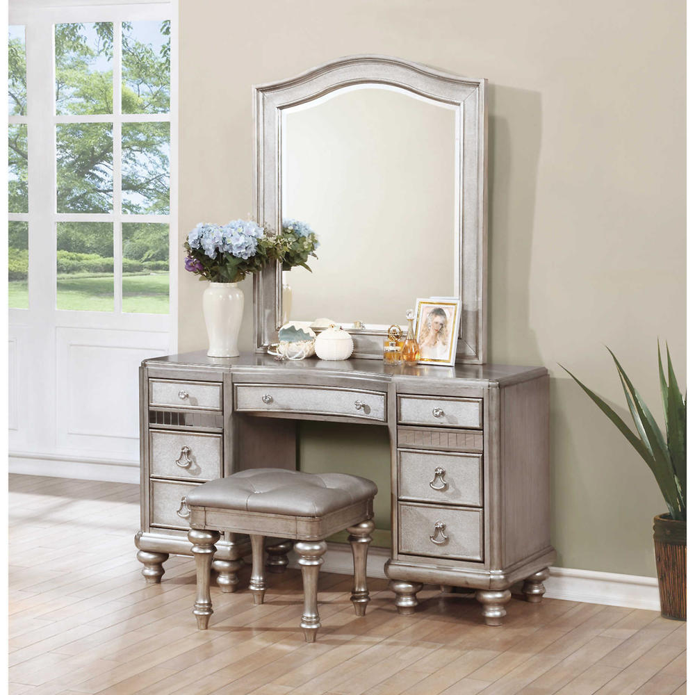 Coaster Company of America 8-Drawer Vanity Table - Silver