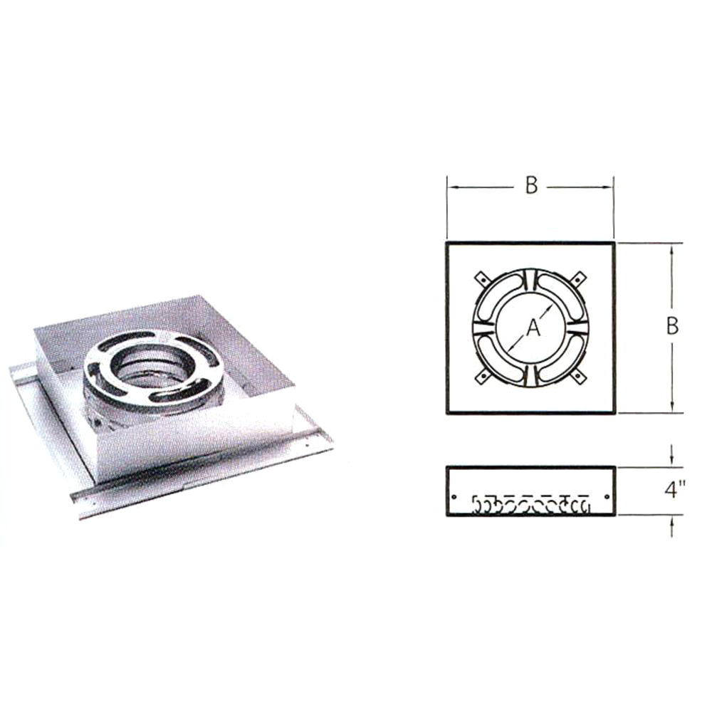 Duravent Duraplus 6 Flat Ceiling Support Box Sears