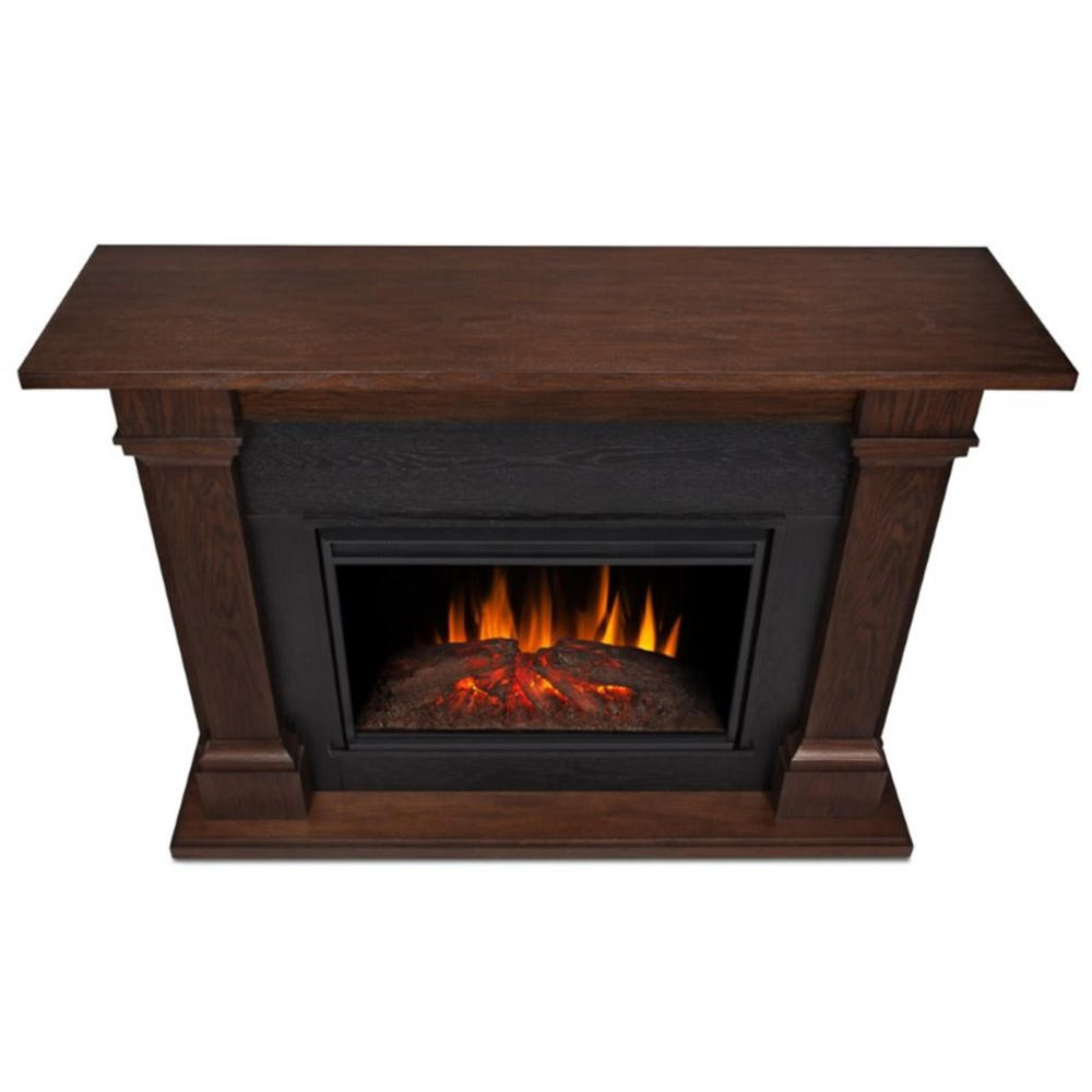 Real Flame Callaway Grand 63" Solid Wood and Veneer Electric Fireplace - Chestnut Oak