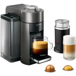 DeLONGHI Nestle Nespresso Vertuo Coffee and Espresso Maker by DeLonghi, Graphite Metal with Aeroccino Milk Frother