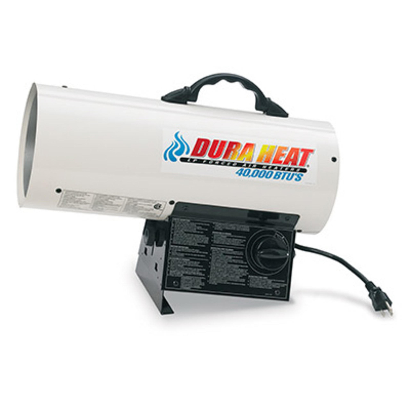 Dura Heat GFA40 40,000BTU Forced Air Propane Heater with LP Regulator - Silver