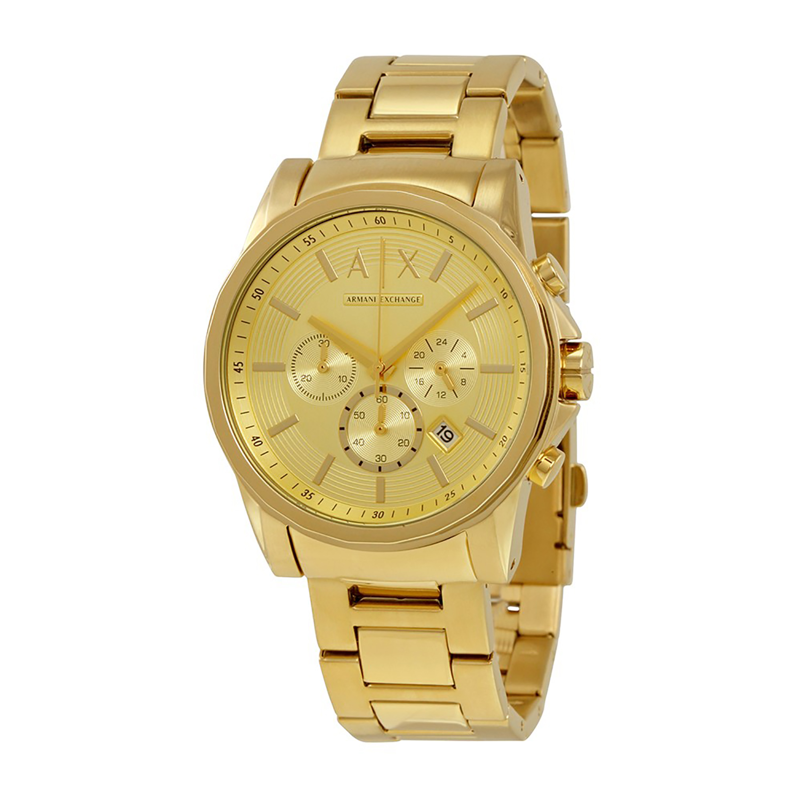 Armani Exchange AX2099 Men's Outerbanks Stainless-Steel Bracelet Watch - Gold