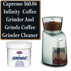 Capresso 560.04 Infinity Conical Burr Coffee Grinder With Urnex Full Circle Biodegradable Cleaning Tablets (2 Items)