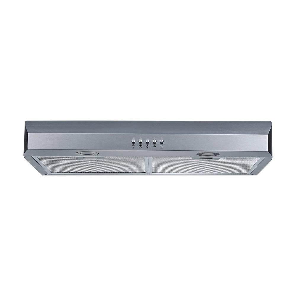 Winflo W109C30 30" 250 CFM Ducted Under Cabinet Range Hood - Color: Silver
