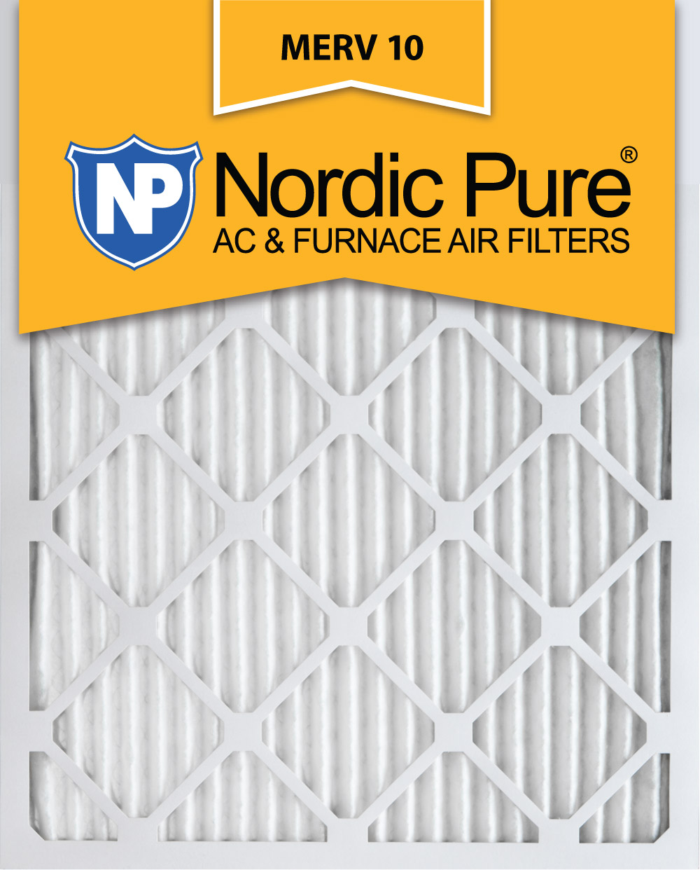Nordic Pure ADIB006NWOAPK  16x25x1 MERV 10 AC Furnace Air Filters Qty 6