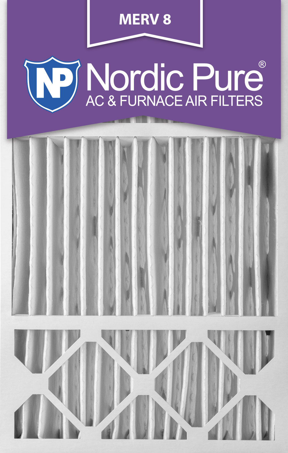 Nordic Pure 16x25x5HM8-2  16x25x5 Honeywell Replacement MERV 8 Air Filters Qty 2