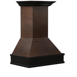 Zline Kitchen and Bath  36 in. Wooden Wall Mount Range Hood in Antigua and Hamilton  Includes  Motor
