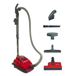 SEBO 9687AM Airbelt K3 Canister Vacuum with ET-1 Powerhead and Parquet Brush, Red - Corded