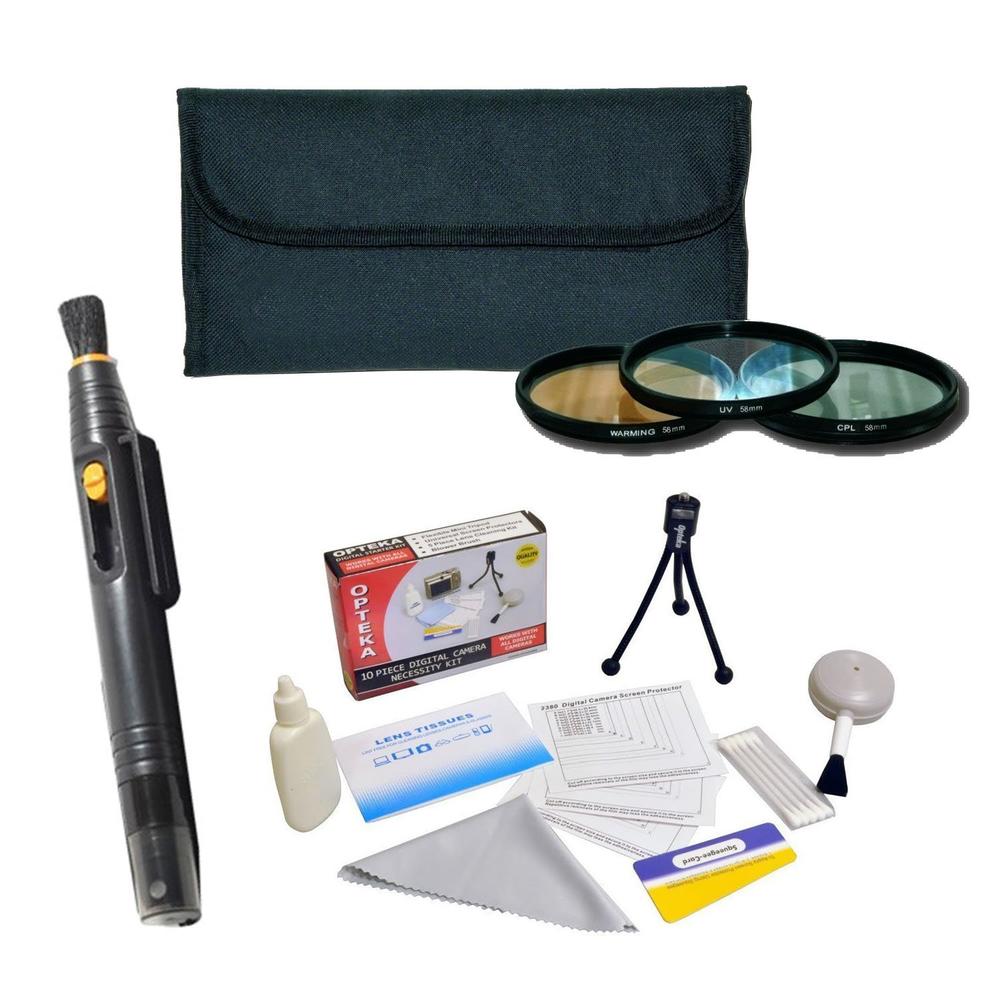 Opteka C58MMLPE12KIT1 Best Value Accessory Kit For Canon M, Rebel SL1 - Kit Incl 16GB Hi-Speed SDHC Card + Card Reader + Extra B