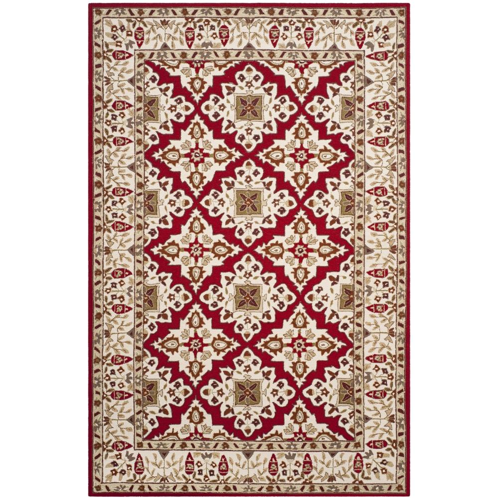 Safavieh   Hand-hooked Easy to Care Ivory/ Ivory Rug (4' x 6')