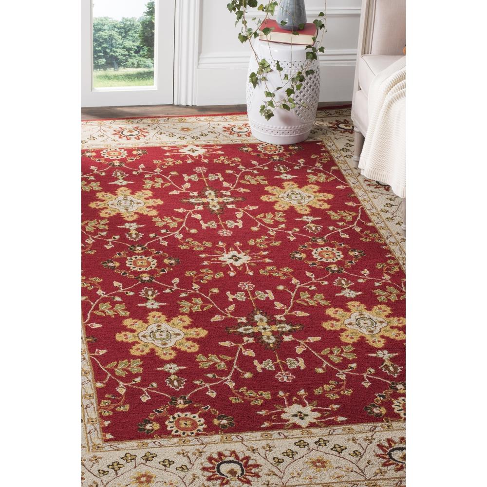 Safavieh   Hand-hooked Easy to Care Red/ Ivory Rug (8' x 10')